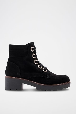 Nubuck Enkellaarzen Zwart