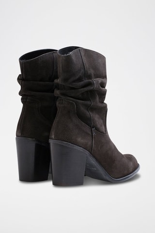 Nubuck Enkellaarzen Donkergrijs