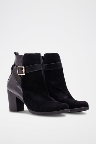 Leren Enkellaarzen Zwart