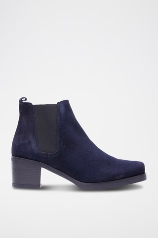 Nubuck Chelsea Boots Marineblauw
