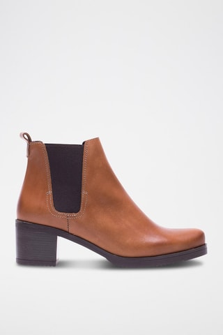 Bottines Chelsea en cuir nappa - Camel