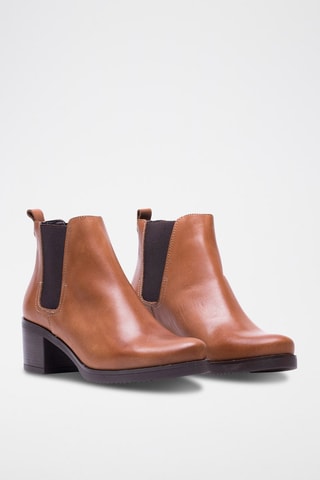 Bottines Chelsea en cuir nappa - Camel