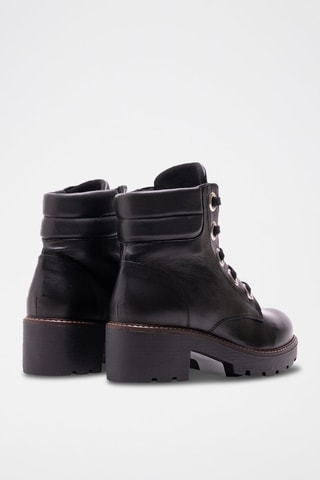 Leren Enkellaarzen Zwart