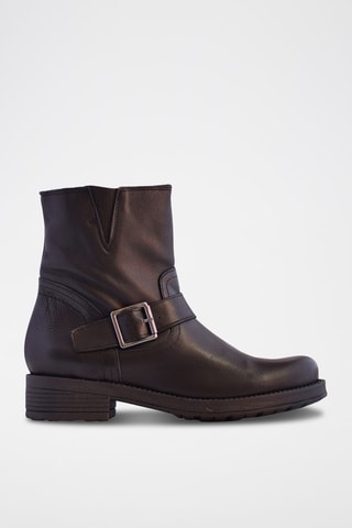 Leren Enkellaarzen Zwart