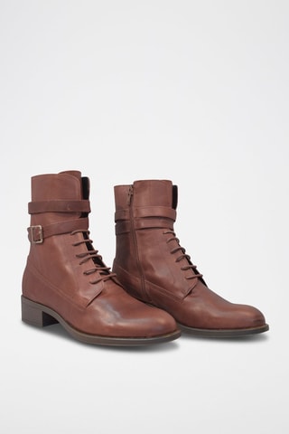 Bottines en cuir - Marron