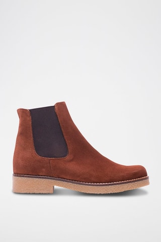 Nubuck Enkellaarzen Camel