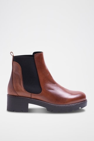 Leren Chelsea Boots Camel