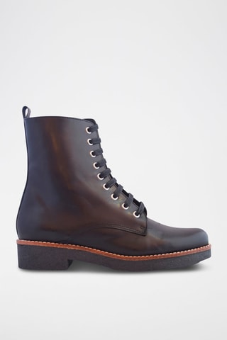 Leren Enkellaarzen Zwart