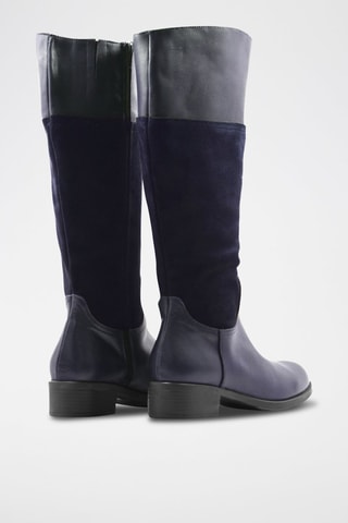 Leren Laarzen Marineblauw