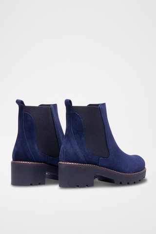 Nubuck Chelsea Boots Marineblauw