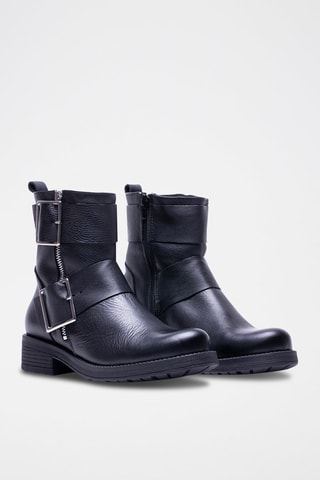 Leren Enkellaarzen - Zwart