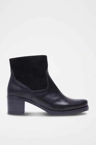 Leren Enkellaarzen Zwart