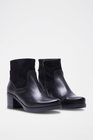 Leren Enkellaarzen Zwart