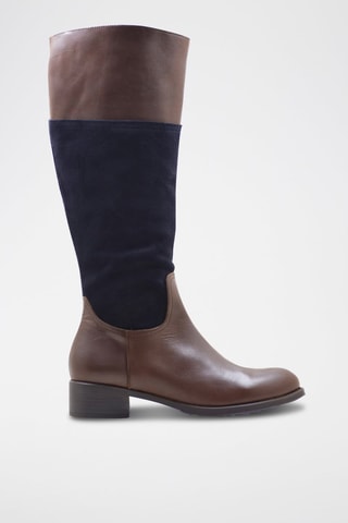 Leren Laarzen Bruin en Blauw