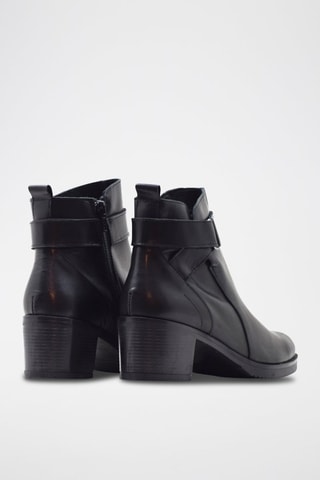 Leren Enkellaarzen Zwart