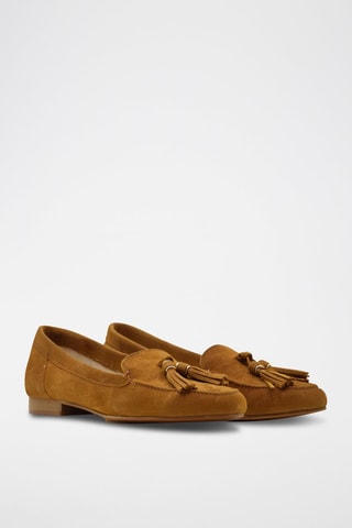 Leren en Nubuck Mocassins - Bruin