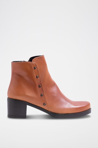 Leren Enkellaarzen - Bruin