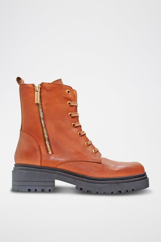 Leren Enkellaarzen - Bruin