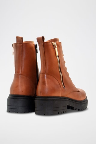 Leren Enkellaarzen - Bruin