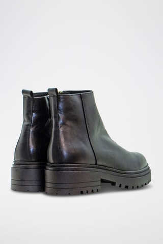 Leren Enkellaarzen - Zwart