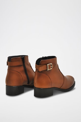 Leren Enkellaarzen - Bruin