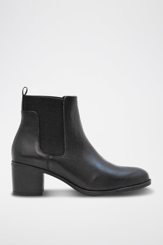 Leren Enkellaarzen - Zwart