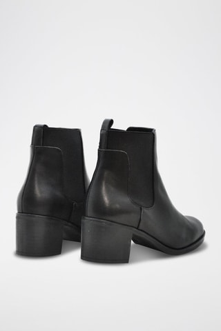 Leren Enkellaarzen - Zwart