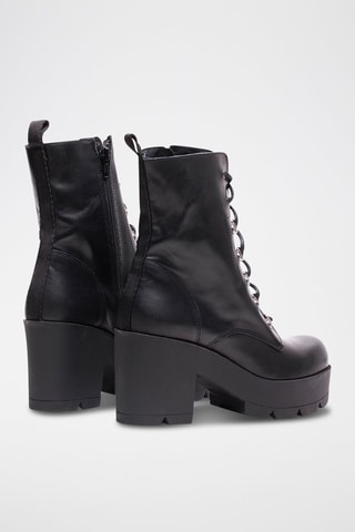 Leren Enkellaarzen Zwart