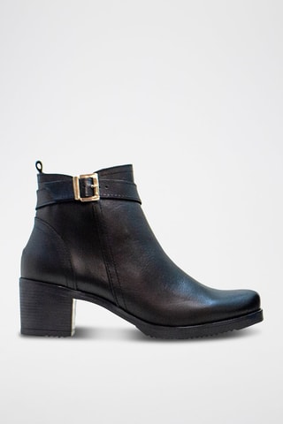 Leren Enkellaarzen - Zwart