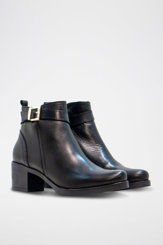 Leren Enkellaarzen - Zwart