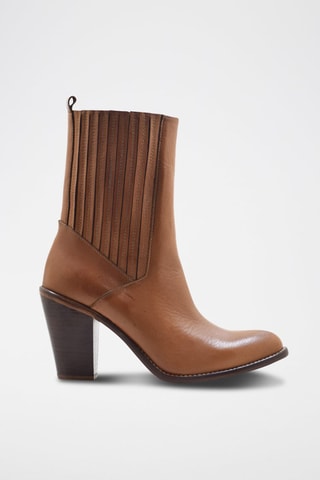 Leren Chelsea Boots Camel
