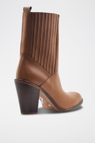 Leren Chelsea Boots Camel
