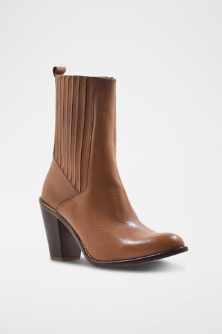 Leren Chelsea Boots Camel
