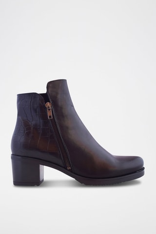 Leren Enkellaarzen Zwart