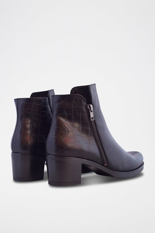 Leren Enkellaarzen Zwart