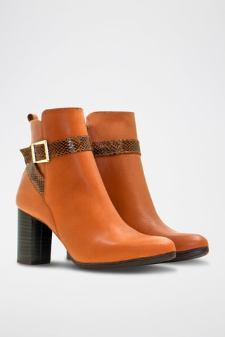 Bottines en cuir - Camel