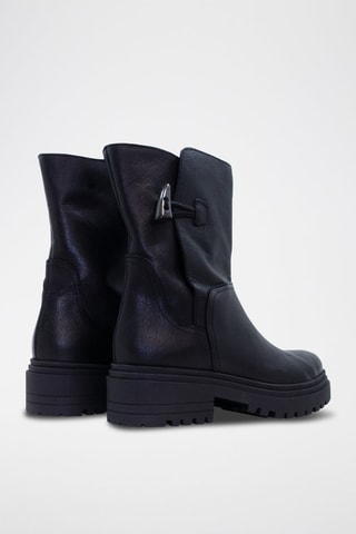 Leren Enkellaarzen - Zwart