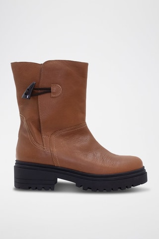 Bottines en cuir - Marron clair