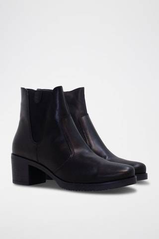 Leren Enkellaarzen - Zwart