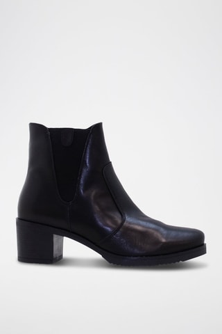 Leren Enkellaarzen - Zwart