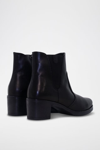 Leren Enkellaarzen - Zwart