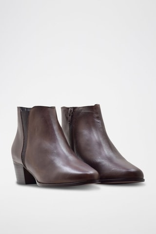 Nappaleren Enkellaarzen - Bruin