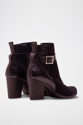 Leren Enkellaarzen - Camel