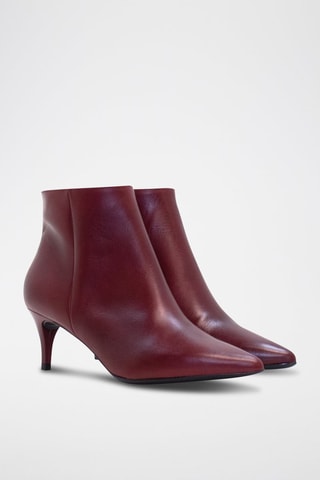 Bottines en cuir - Bordeaux