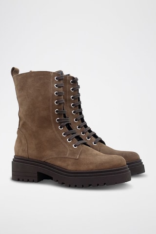 Nubuck Enkellaarzen - Bruin