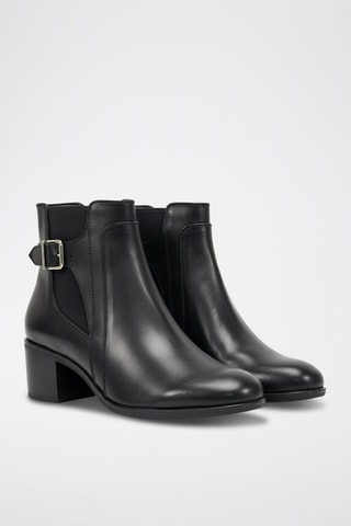 Leren Enkellaarzen - Zwart