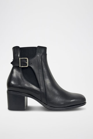 Leren Enkellaarzen - Zwart