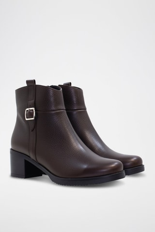 Bottines en cuir - Marron