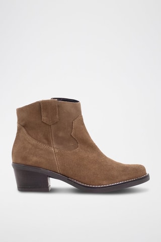 Bottines en nubuck - Marron clair