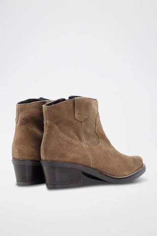 Bottines en nubuck - Marron clair